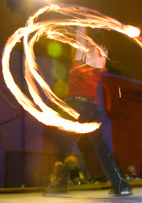 kate van west spins fire