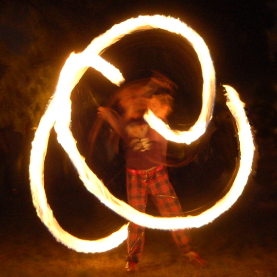 Fire Twirling Poi