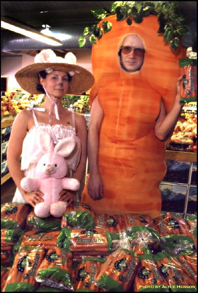Easter bonnet and carrot costume