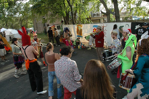 marching band chicago decomp burning man party 2007