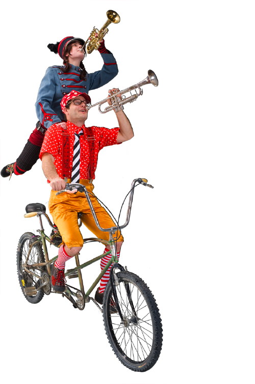 tandem bike trick and trumpet models